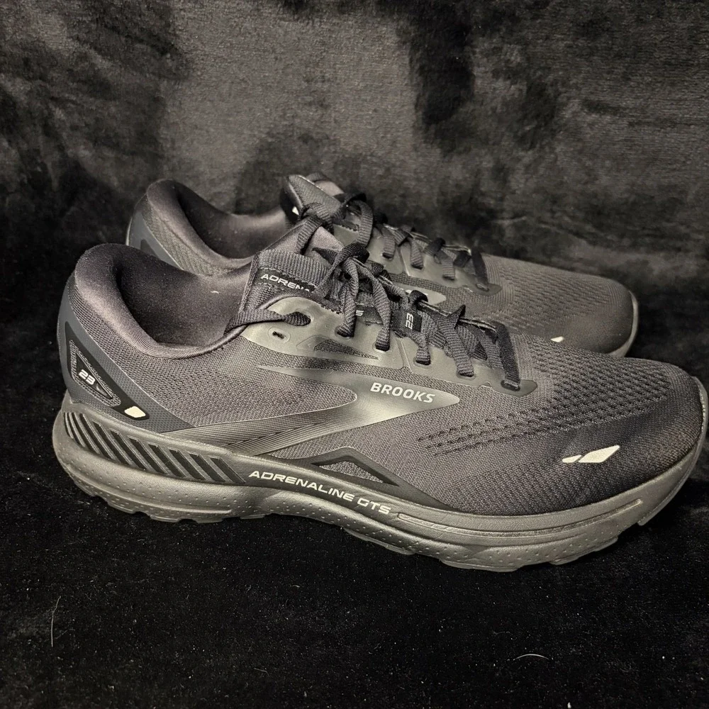 Brooks Adrenaline GTS 23 1103912E020 Mens 12 Running Shoes Black Ebony Sneakers